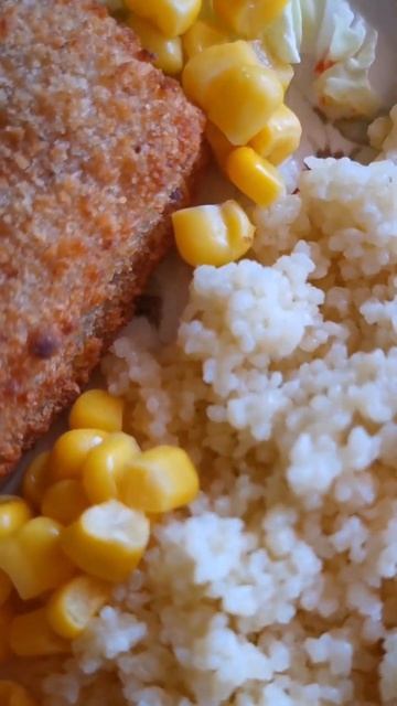 Couscous with crunchy fish fillet #viral #trending