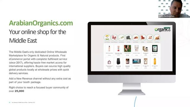 Экспорт натуральных продуктов питания и косметики на Ближний Восток. Выставка Organic and Natural