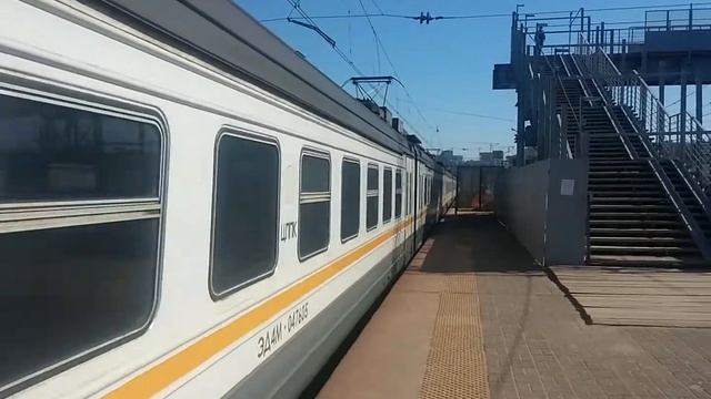 ЭД4М-0476 ЦППК Перекраска Наше Подмосковье На станции Очаково