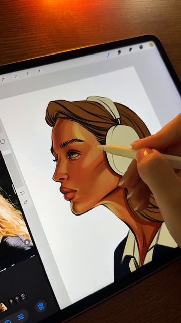 Мой первый портрет в Procreate в 2025 году