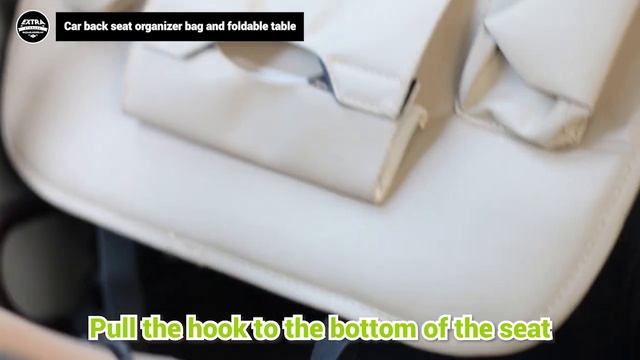 Car back seat organizer bag and foldable table -  How to Install