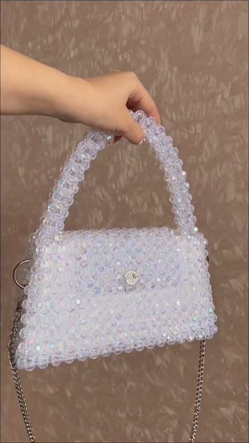 NEW! Сияющая хрустальная сумка с подкладом доступна к заказу| #beadedbag #сумкиизбусин #bag #fyp