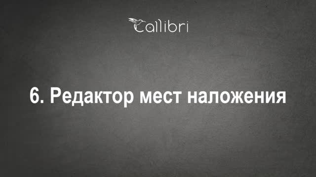 6. Редактор мест наложения