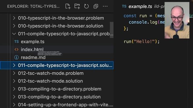 009 Convert a TypeScript File into a JavaScript File