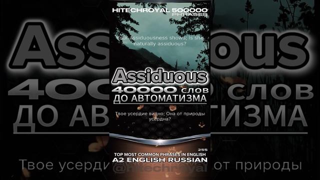 Assiduous это? Перевод, значение в примерах. Написание и озвучка. ТОП20 слов английского