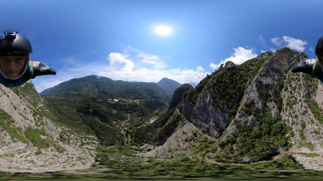 Wingsuit BASE Jump Road Fly By ｜ Immersive 360 VR