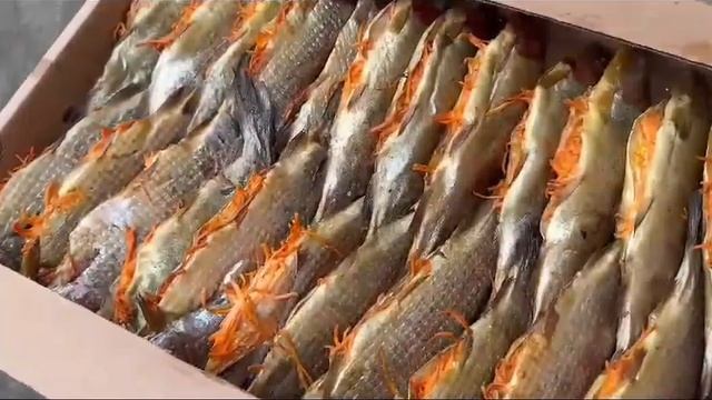Форель радужная фаршированная овощами горячего копчения
