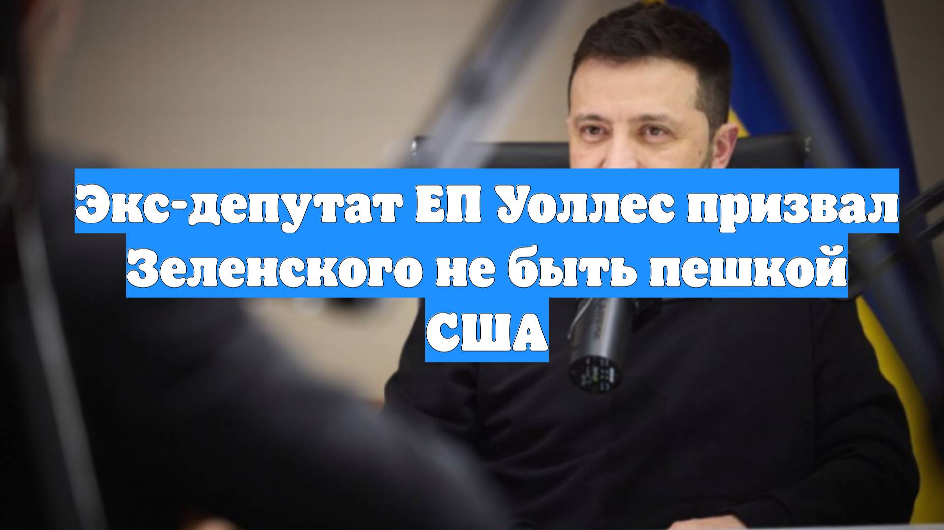 Экс-депутат ЕП Уоллес призвал Зеленского не быть пешкой США