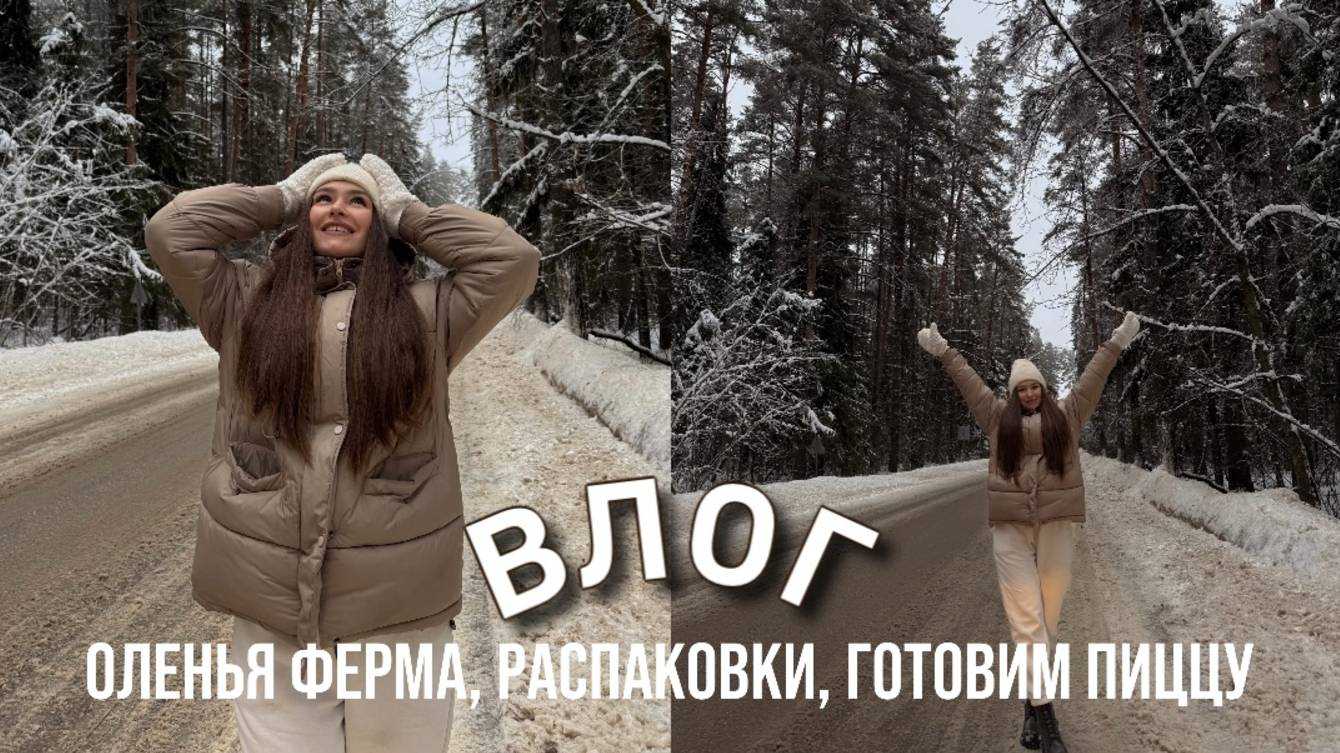 ОЛЕНЬЯ ФЕРМА, РАСПАКОВКИ, ГОТОВИМ ПИЦЦУ, РАСХЛАМЛЕНИЕ  НА КУХНЕ, ЛЕПИМ СНЕГОВИКА