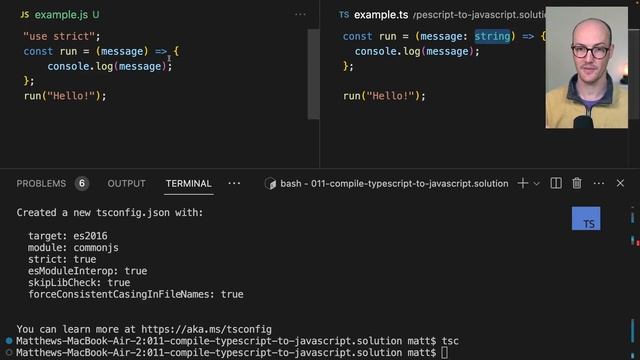 010 Compile TypeScript to JavaScript with the TypeScript CLI