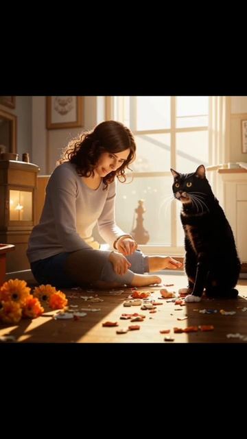 Любящая хозяйка накормила голодного котика☺️