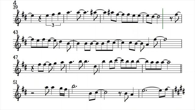 KAHIT MAPUTI NA ANG BUHOK KO Alto Sax Sheet Music Backing Track Play Along Partitura_720p