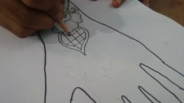 Simple Mehndi Design Paper Work | Sangeetha Neeruvoi