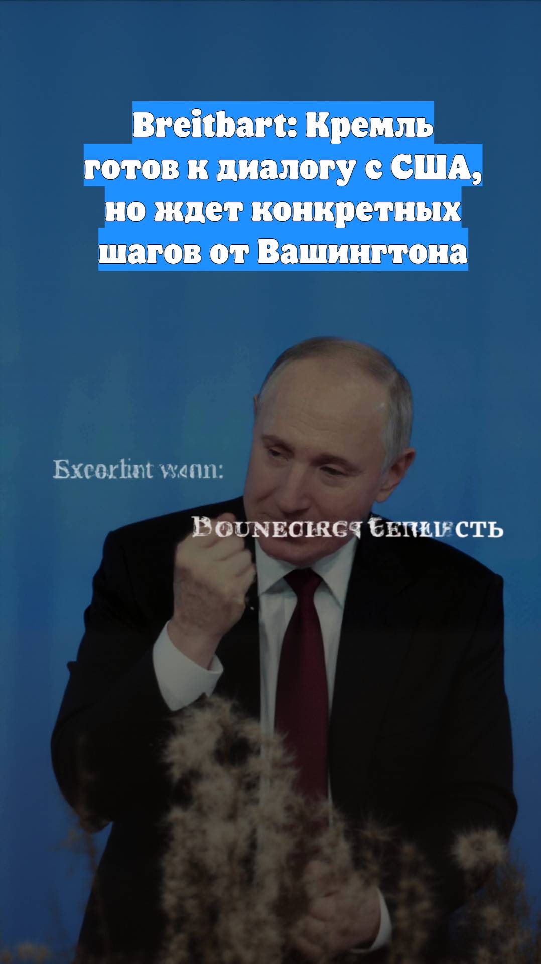 Breitbart: Кремль готов к диалогу с США, но ждет конкретных шагов от Вашингтона