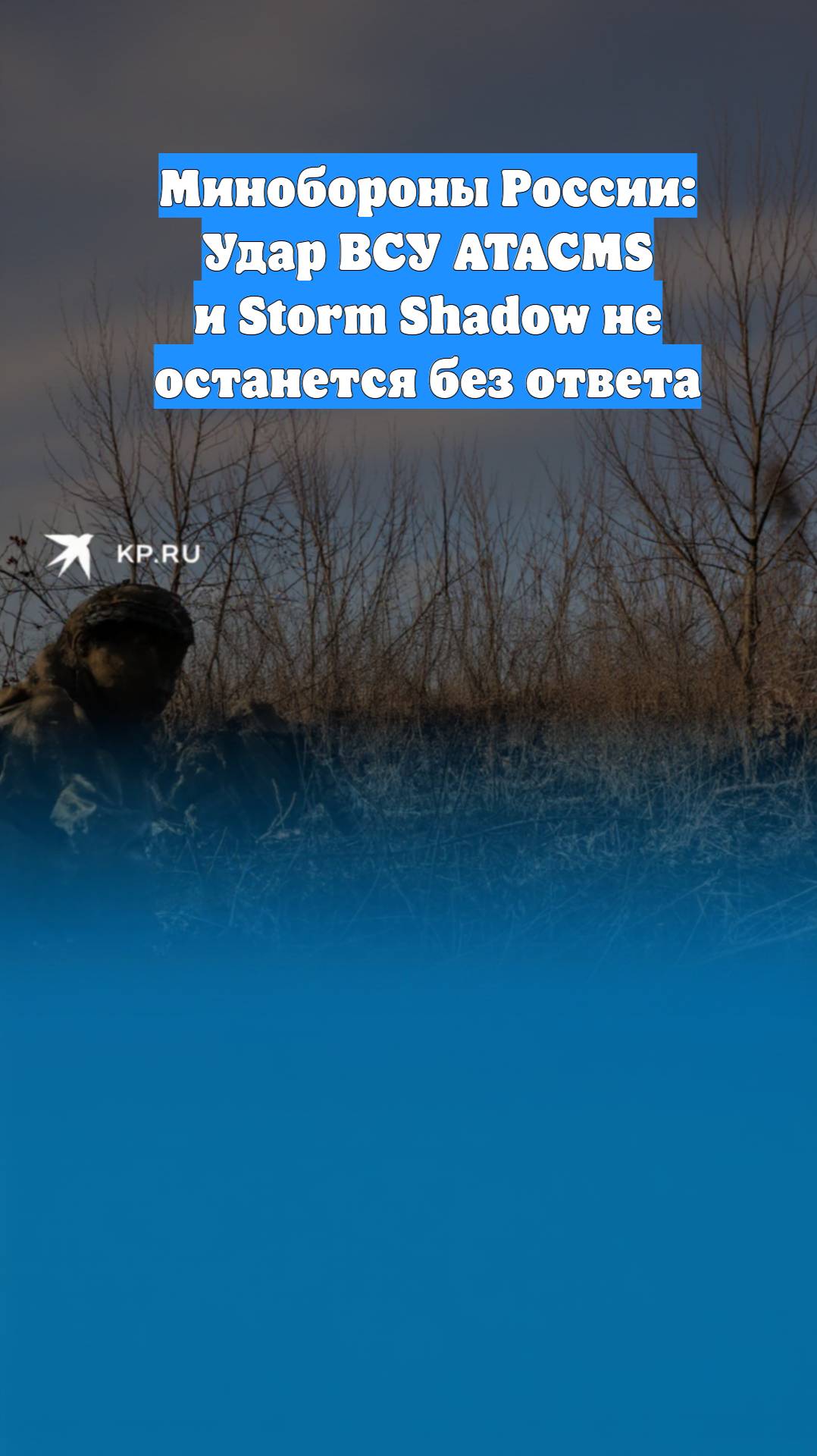 Минобороны России: Удар ВСУ ATACMS и Storm Shadow не останется без ответа