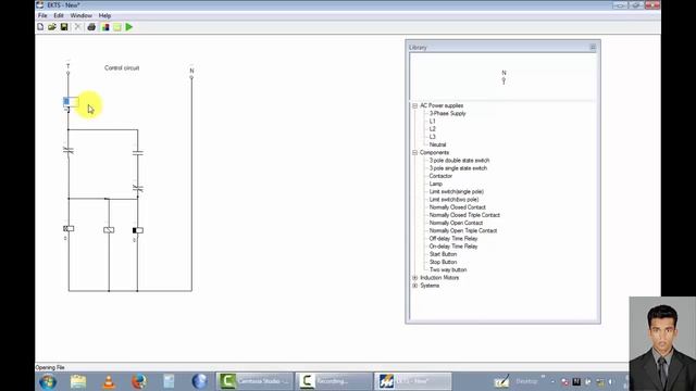 Three phase motor circuit[Auto on-off]