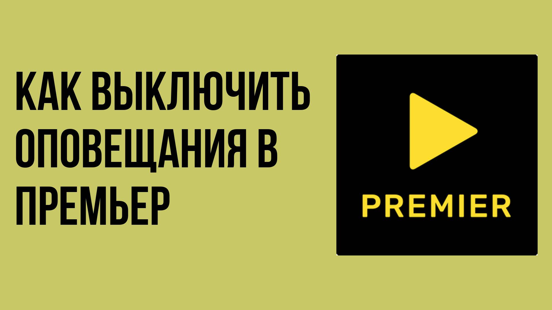 Как выключить оповещения в Премьер