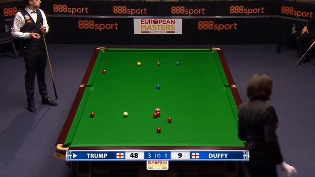 Судейский ''прикол'' Judd Trump v Adam Duffy R1 European Masters Snooker 2017