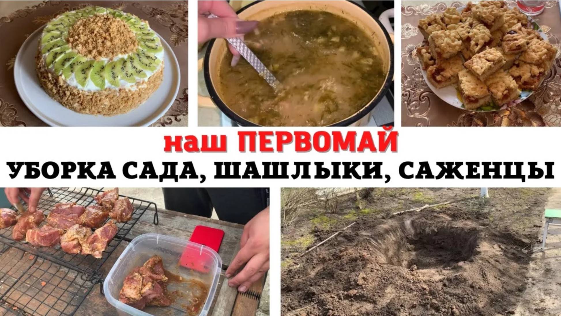 УБОРКА САДА ✅ наш ПЕРВОМАЙ ❣️ШАШЛЫКИ 🥰 САЖАЮ САЖЕНЦЫ🔥ПЕРЕСАЖИВАЕМ ДЕРЕВЬЯ😍 ТОРТ МЕДОВЫЙ☀️ ПЕЧЕНЬЕ