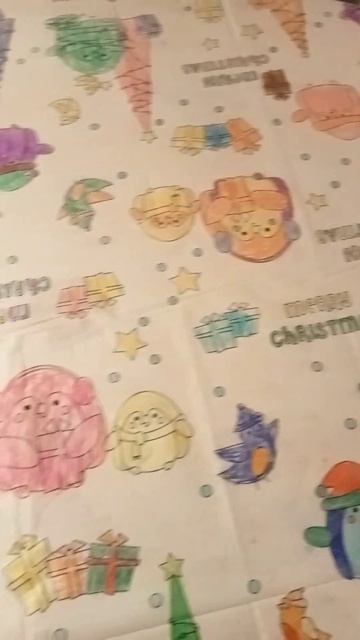 BEAUTIFUL COLOURED CHRISTMAS TABLE CLOTH MADE BY MY DAUGHTER 🙏🥰 AND ME🙏🥰👍👁️