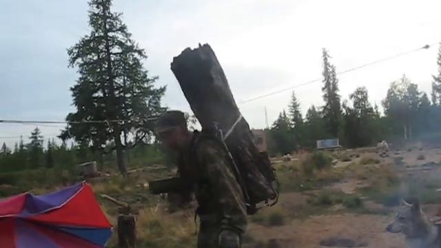 Очередной тест на крепость полки промыслово-охотничьего рюкзака МЕТИЗ