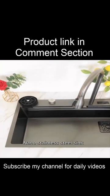 Rain Waterfall Sink with Pressurized Cup Washer for Kitchen #coolgadgets #shorts #unifect #short