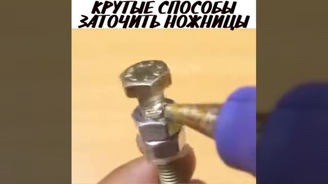 Лайфхак как керуто заточить ножницы