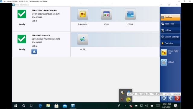 EXFO FTB-1 Pro VNC Setup
