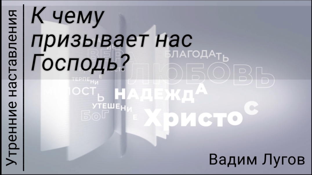 К чему призывает нас Господь?/Утренние наставления/Вадим Лугов