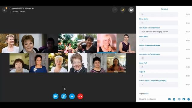 Командный созвон 16.11.17 Отзывы по применению косметики Alivemax