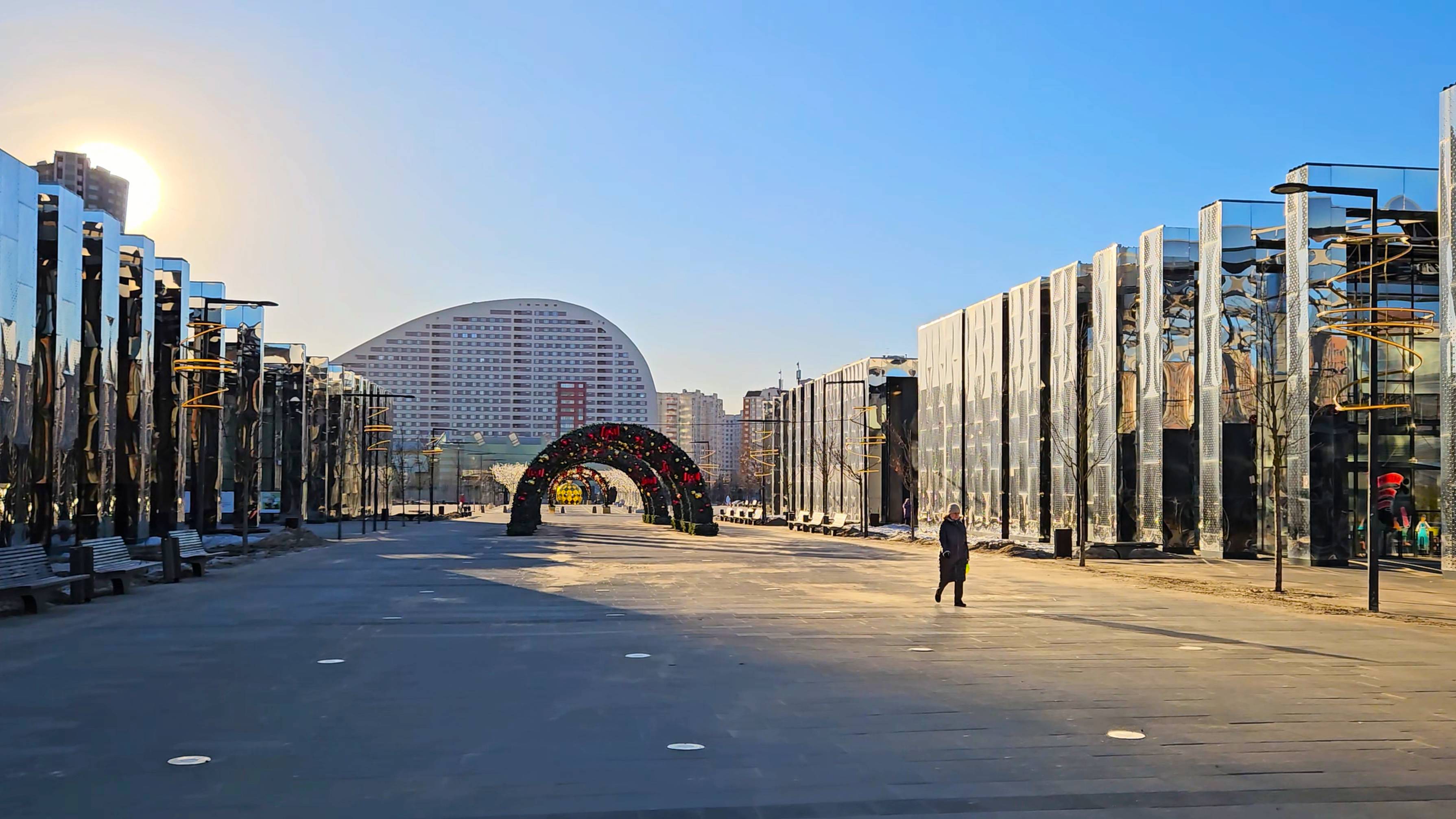 Зима в Москве без снега. Прогулка по парку Ходынское поле