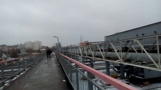 Москва 1146 ж/д платформа Красный Балтиец (будущая станция МЦД-2) осень день