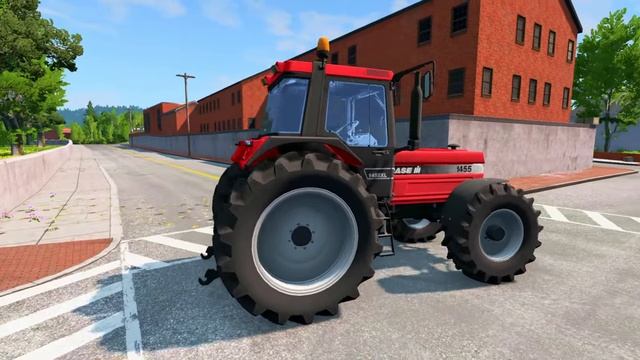 Double Flatbed Trailer Truck vs Speedbumps Train vs Cars Beamng.Drive #45