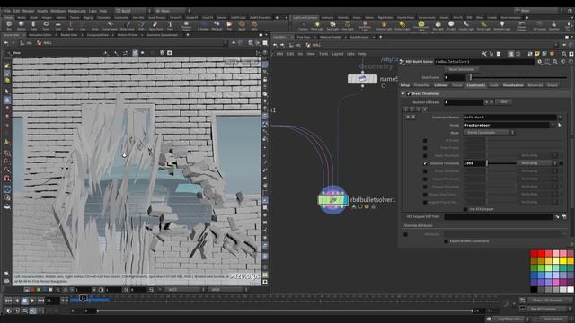 3. Fracturing and adding the door to the simulation