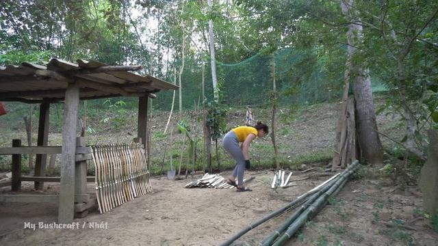 Build Bamboo Barn To Raise Geese, Grow Pumpkin, After 60 Day BUILD LOG CABIN - My Bushcraft