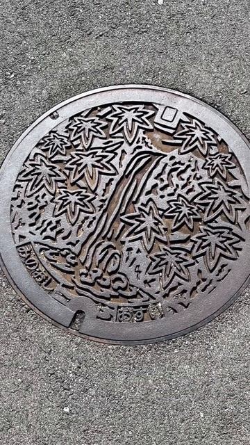 A manhole in Japan. #japan #manhole #shorts