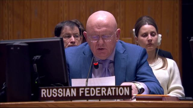 Василий Небензя на заседании СБ ООН по положению детей в секторе Газа 23 января 2025 года
