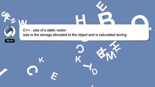 C++ : size of a static vector