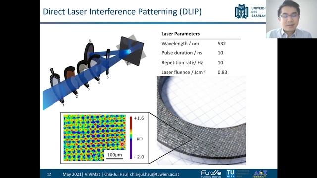 Chia-Jui Hsu (TU Wien, U d Saarlandes) on Laser Surface Texturing | ViViMaT 2-1-5