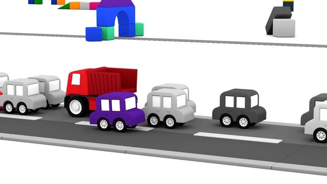 4 машинки стоят в пробке🚦🚙🚗 Мультики для малышей