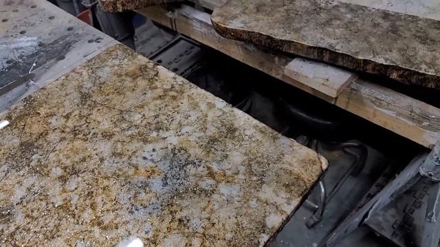 Brown granite sample + epoxy