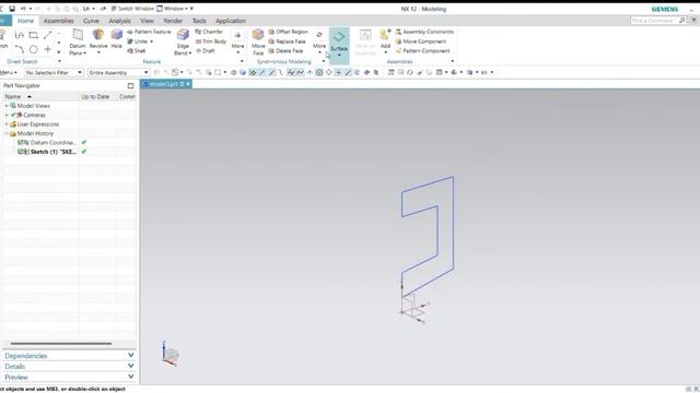 Basic simple modelling using Siemens NX software#siemensnx#dassaultaviation  #boeing #design