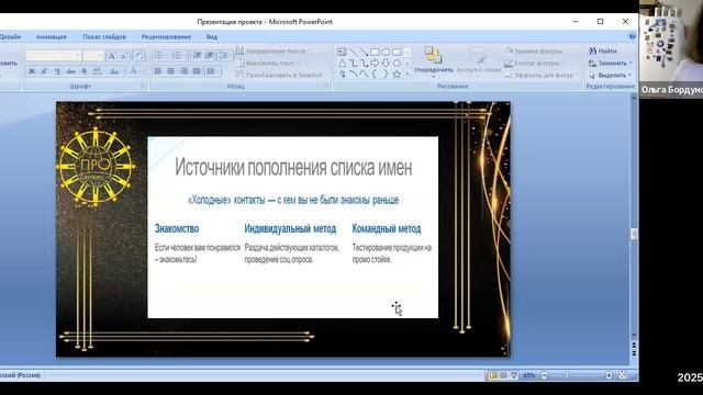 Ольга Бордунос. Список знакомых. 23.01.25