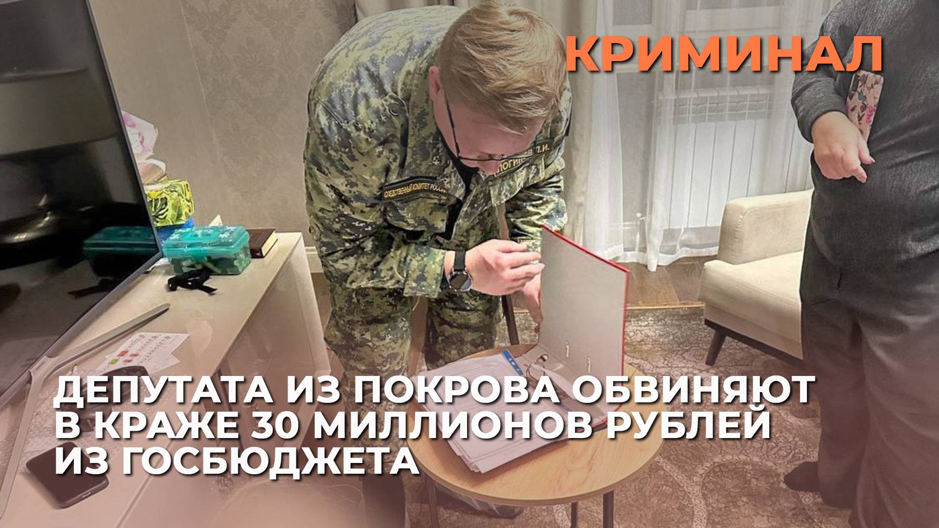 Депутата из Покрова обвиняют в краже 30 миллионов рублей из госбюджета