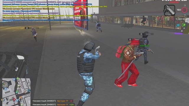 Сбив+хилл в бою