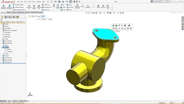 How to Design a Pipe Junction in SolidWorks | SolidWorks Tutorial | SolidCad