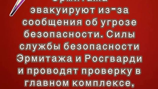 Посетителей Эрмитажа эвакуируют из-за сообщения об угрозе безопасности