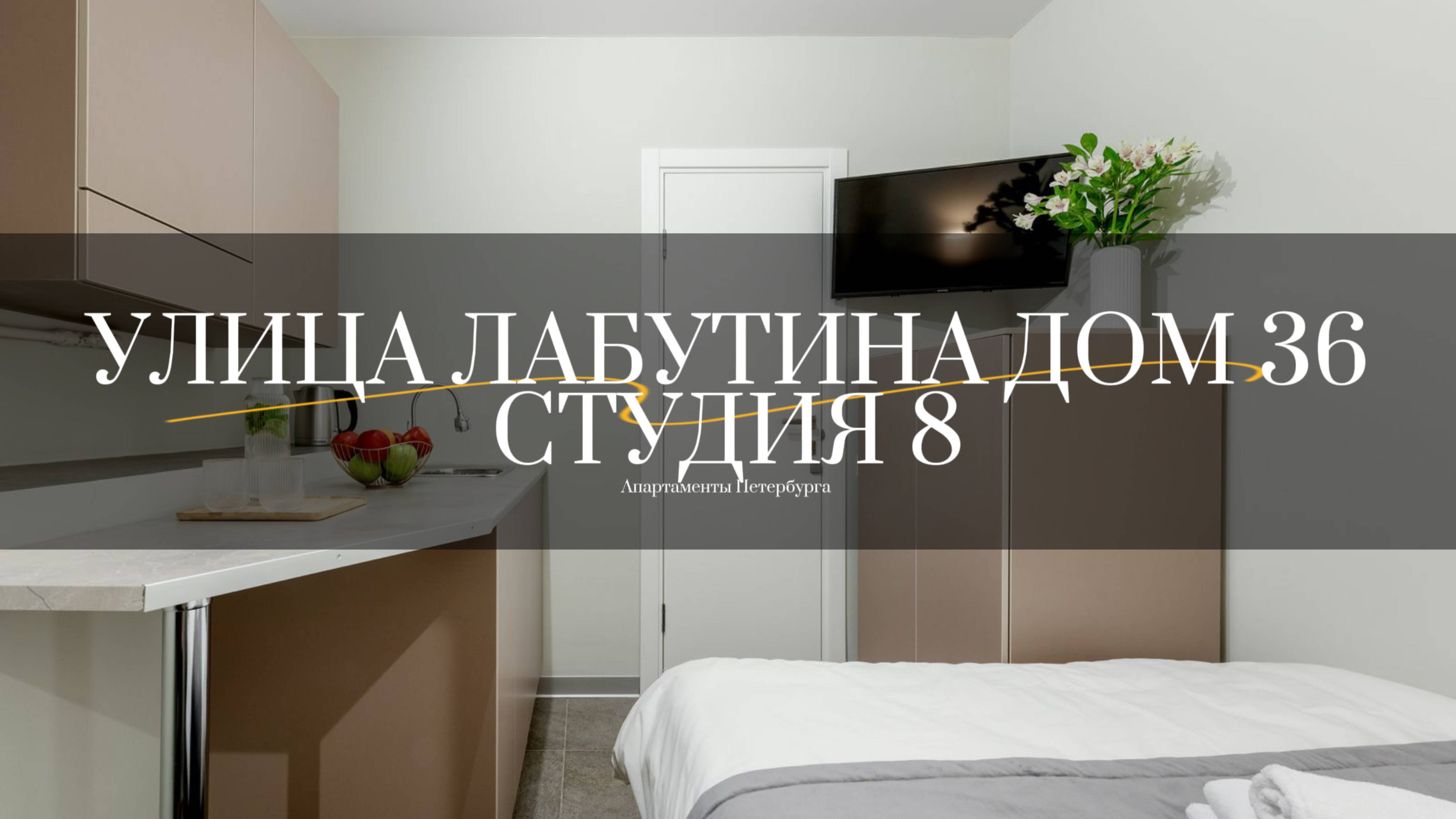 Улица Лабутина дом 36, студия 8.Студии от компании АПАРТАМЕНТЫ ПЕТЕРБУРГА