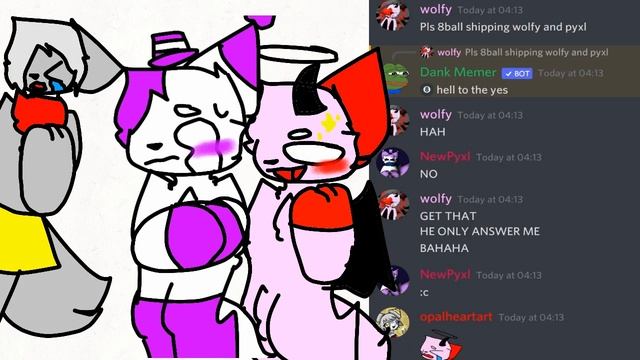 || when discord bot shipping wolfy x Pyxl be like ||