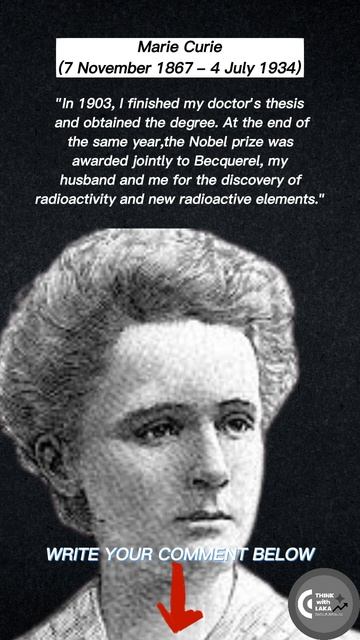 Marie Curie's Crucial Quotes To Live A Good Life #quotes #thinkwithlaka #shorts #mariecurie